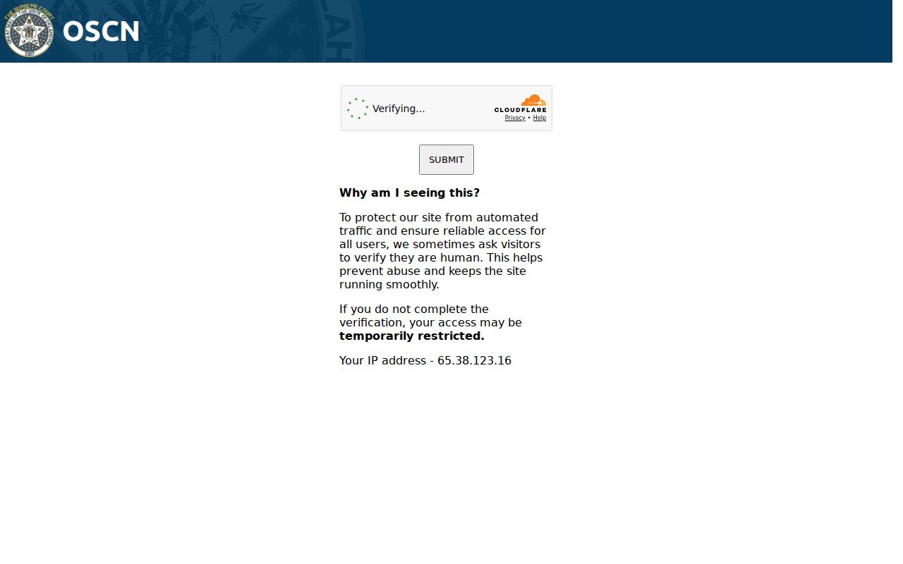 Seminole County warrant lookup, OSCN docket search controls