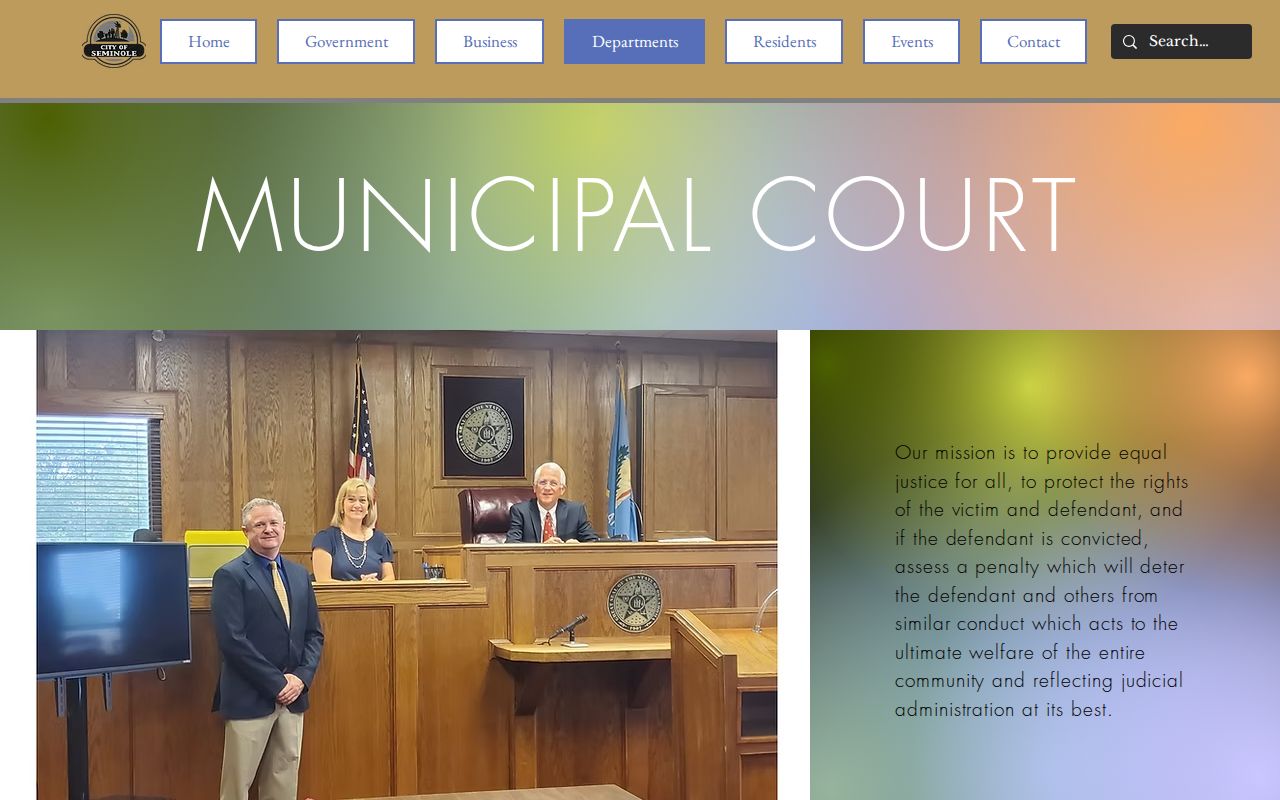 Seminole County municipal warrant records, Seminole city court frame