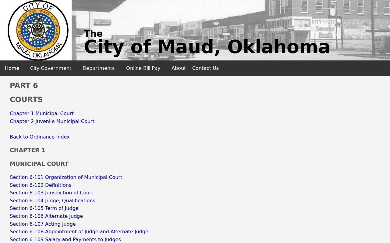 Seminole County municipal warrant records, Maud warrant ordinance frame